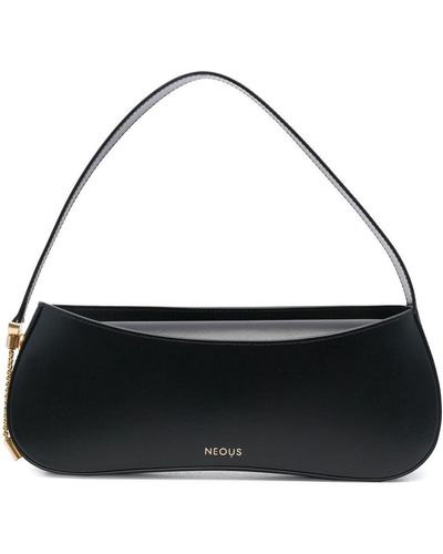 Neous Logo-stamp Leather Shoulder Bag - Black
