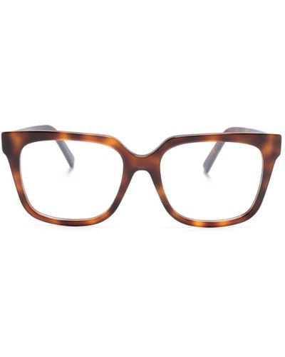 Givenchy トータスシェル スクエア眼鏡フレーム - ブラウン