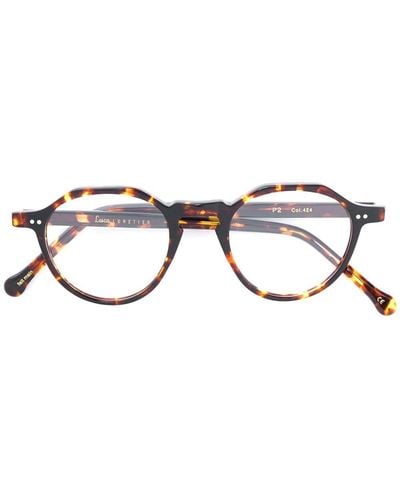 Lesca Brille mit runden Gläsern - Braun