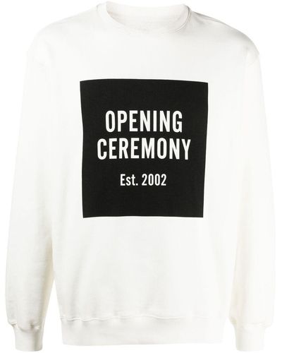 Opening Ceremony Box-logo Sweatshirt - White