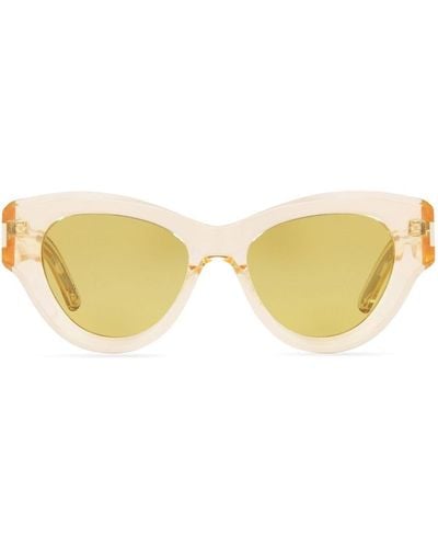 Saint Laurent Sl 506 Cat-eye Frame Sunglasses - Yellow