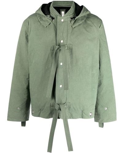 Craig Green Tie-detail Hooded Jacket - Green