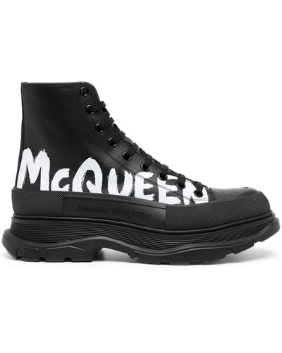 Alexander McQueen Zapatillas altas Tread Slick - Negro