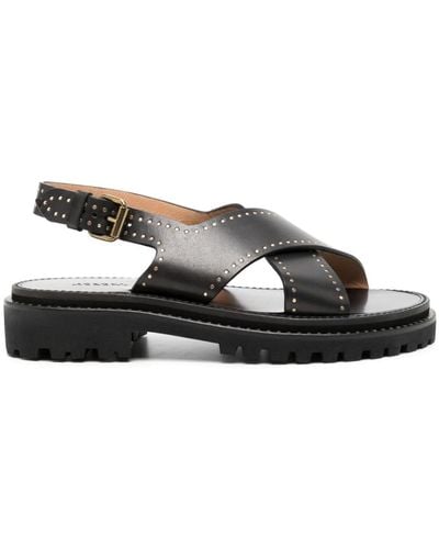 Isabel Marant Baem Studded Leather Sandals - Zwart