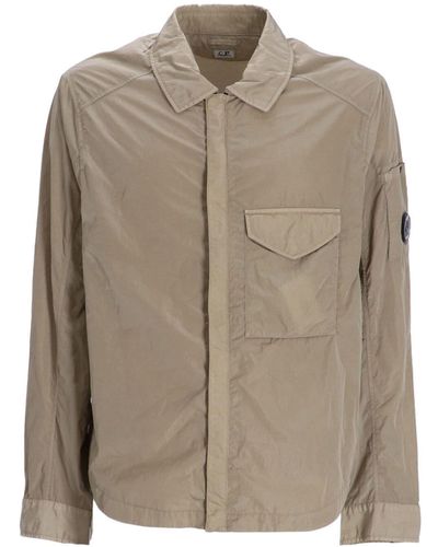 C.P. Company Chrome-r Zipped Overshirt - Brown