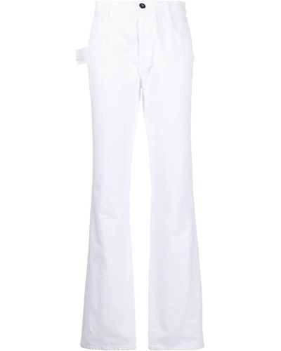 Bottega Veneta Straight-Leg-Jeans mit hohem Bund - Weiß