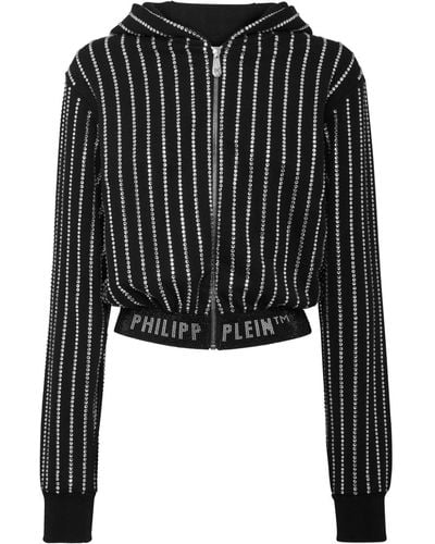 Philipp Plein ビジュートリム パーカー - ブラック