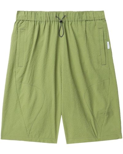FIVE CM Elasticated-waist Textured Shorts - Green