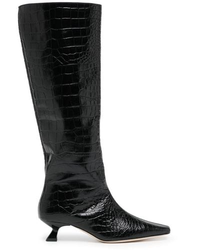 Rejina Pyo Pillar 40mm Leather Boots - Black