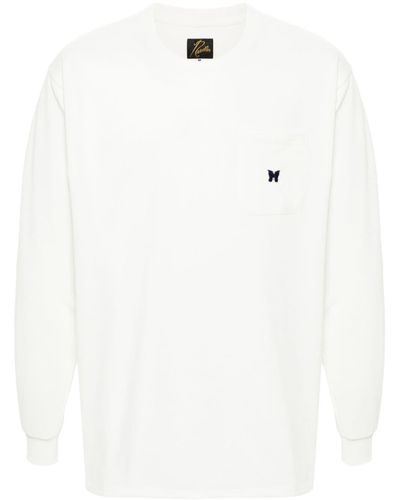 Needles Logo-appliqué Jersey Sweatshirt - White