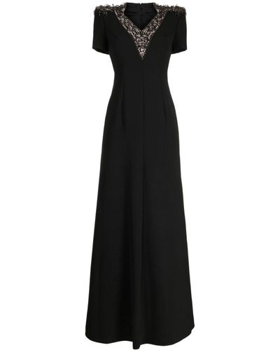 Jenny Packham Dune Sequin-embellished Maxi Dress - Black