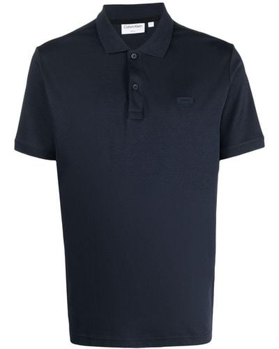 Calvin Klein Poloshirt mit Logo-Patch - Blau