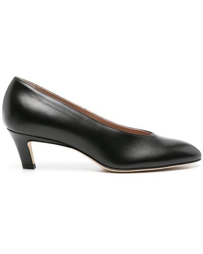 SCAROSSO Deva 50mm Leather Court Shoes - Black