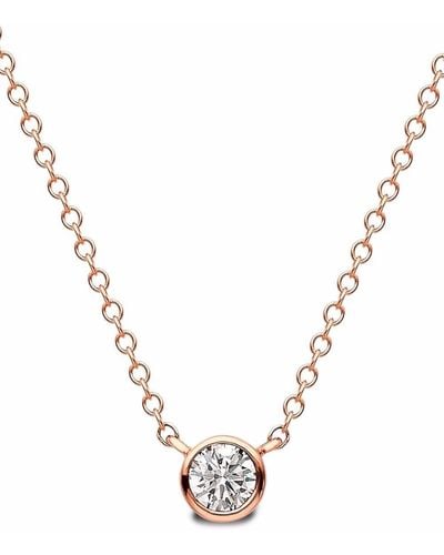 Pragnell 18kt Rose Gold Brilliant-cut Diamond Pendant Necklace - Pink