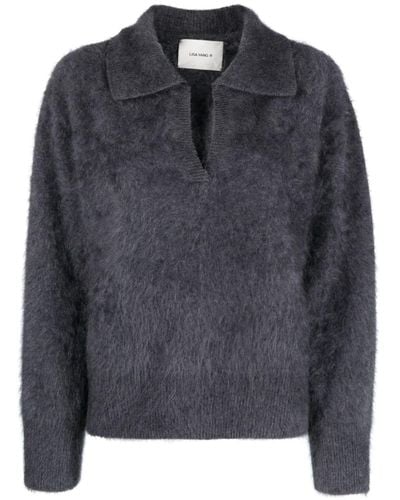 Lisa Yang Split-neck Cashmere Sweater - Black