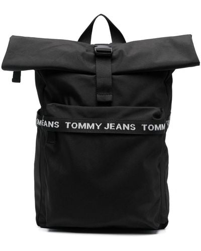 Tommy Hilfiger Essential Logo-print Backpack - Black