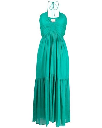 Isabel Marant Tiered Cut-out Long Dress - Green