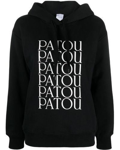 Patou Hoodie Met Logoprint - Zwart