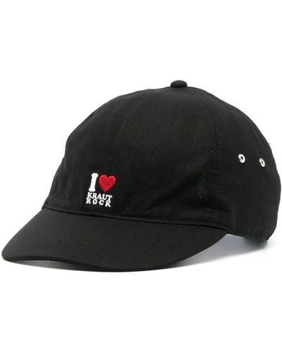 Undercover Motif-embroidered Curved-peak Cap - Black