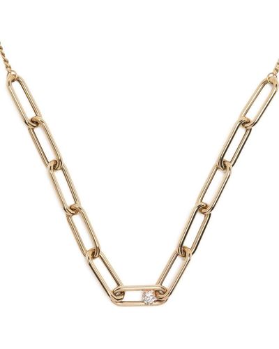 Zoe Chicco 14kt Yellow Gold Mix-chain Diamond Necklace - White