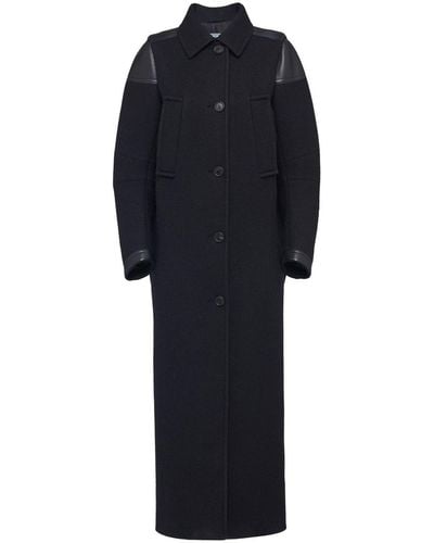 Prada Wool-blend Single-breasted Coat - Black