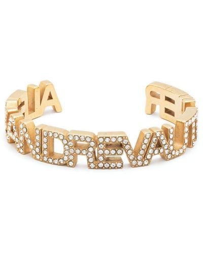 Alexandre Vauthier Logo-lettering Cuff Bracelet - Metallic
