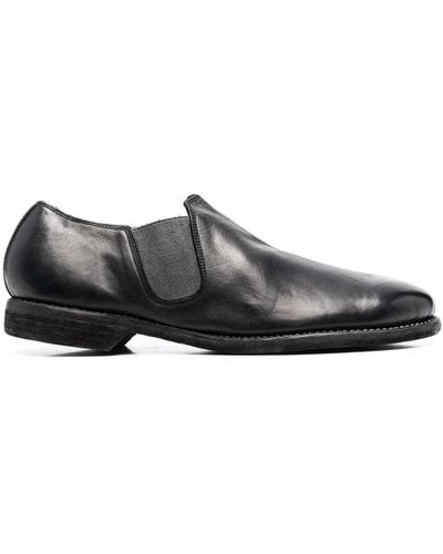 Guidi Slip-on Round-toe Loafers - Black