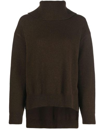 Jil Sander Roll-neck Wool Sweater - Brown
