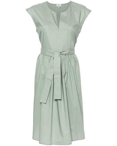 Woolrich Belted Cotton Midi Dress - グリーン