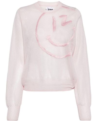Izzue Motif-embroidered Sweater - Pink
