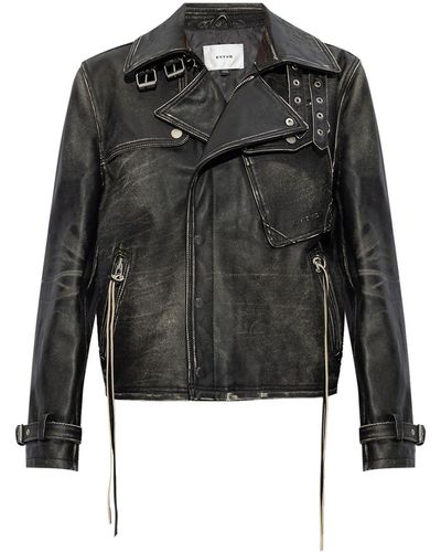 Eytys Achilles Leather Biker Jacket - Black