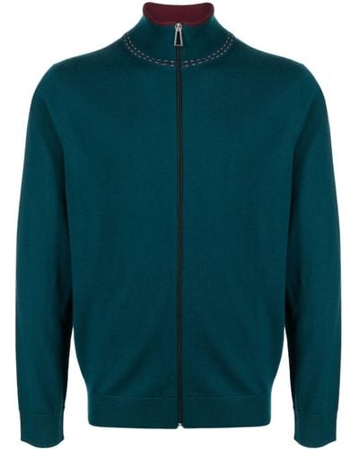 PS by Paul Smith High-neck Zip-up Cardigan - Green