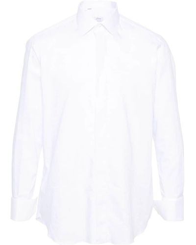 Brioni Long Sleeved Cotton Shirt - White