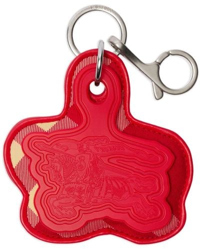 Burberry Schlüsselanhänger mit Ritteremblem - Rot