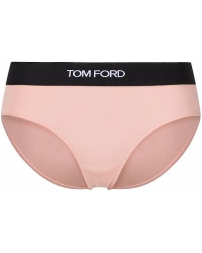 Tom Ford Slip mit Logo-Print - Pink