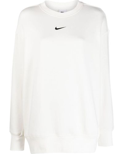 Nike Pull oversize à encolure ras du cou - Blanc