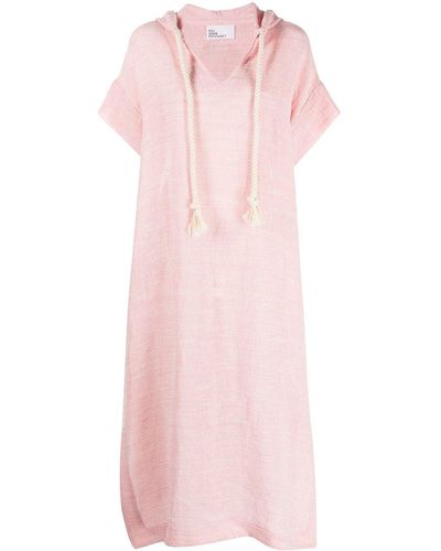 Lisa Marie Fernandez Hooded Short-sleeve Dress - Pink