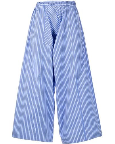 Rosetta Getty Pantaloni crop a gamba ampia - Blu