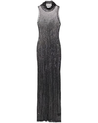 Christopher Esber Cristalla Crystal-embellished Maxi Dress - Women's - Recycled Viscose/nylon/glass - Blue