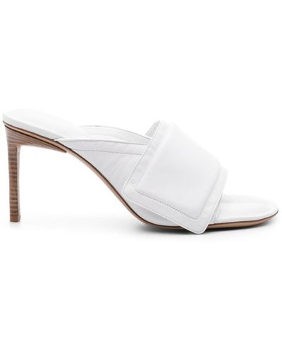 Jacquemus Mules Les Mules Aqua 80 mm en cuir - Blanc