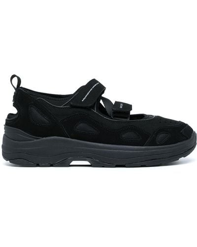 Suicoke Front Touch-strap Sneakers - Black