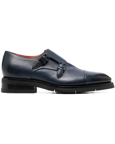 Santoni Monk-Schuhe mit Doppelschnalle - Blau