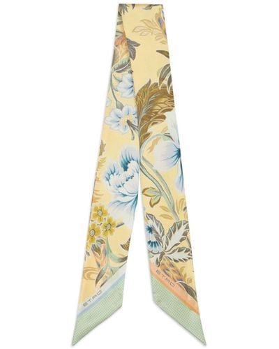 Etro Paisleyina silk scarf - Gelb