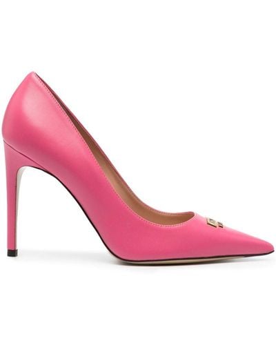Moschino 100mm Logo-lettering Pumps - Pink