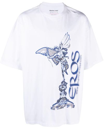 Martine Rose T-Shirt mit "Eros"-Print - Weiß