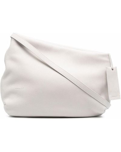 Marsèll Asymmetric Leather Shoulder Bag - White