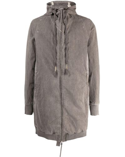 Boris Bidjan Saberi Zipped Hooded Jacket - Grey