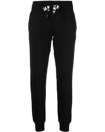 DKNY Pantalone della tuta in cotone con logo - Nero