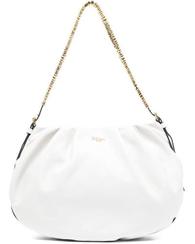 Moschino Logo-lettering Leather Shoulder Bag - White