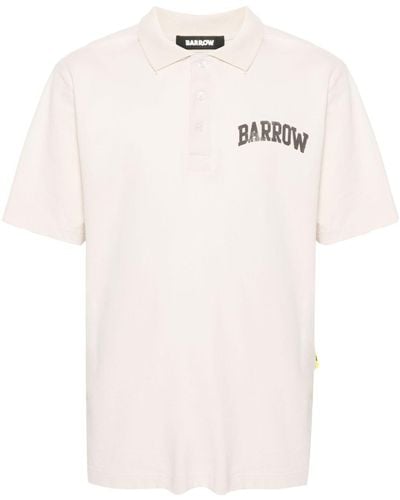 Barrow Logo-print Cotton Polo Shirt - Natural